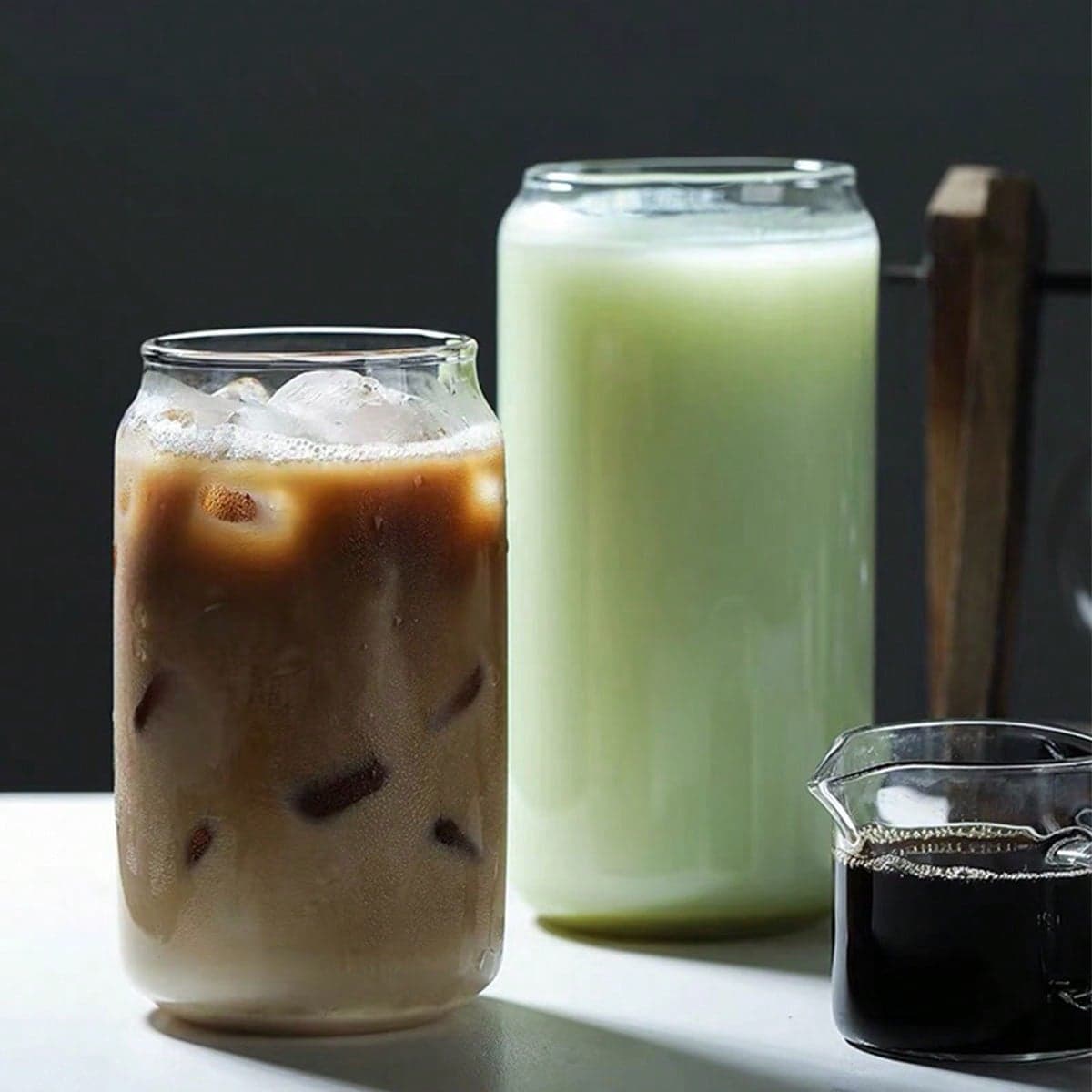 Créatif Populaire Tasse À Eau En Forme De Canette De Soda En Verre Transparent, Idéal Pour Salon De Thé Au Lait, Cocktails, Café